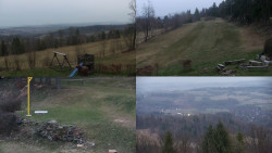 Sdružený snímek okolí chaty Myslivna