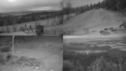 Sdružený snímek okolí chaty Myslivna