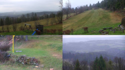 Sdružený snímek okolí chaty Myslivna