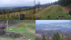 Sdružený snímek okolí chaty Myslivna