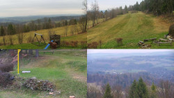 Sdružený snímek okolí chaty Myslivna