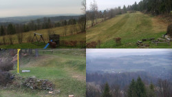 Sdružený snímek okolí chaty Myslivna