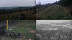 Sdružený snímek okolí chaty Myslivna