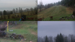 Sdružený snímek okolí chaty Myslivna