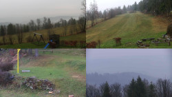 Sdružený snímek okolí chaty Myslivna