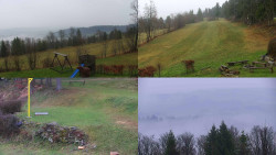 Sdružený snímek okolí chaty Myslivna