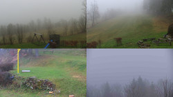 Sdružený snímek okolí chaty Myslivna