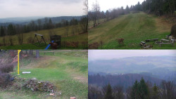 Sdružený snímek okolí chaty Myslivna