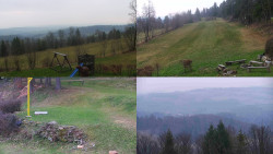 Sdružený snímek okolí chaty Myslivna