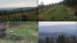 Sdružený snímek okolí chaty Myslivna