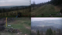 Sdružený snímek okolí chaty Myslivna