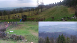 Sdružený snímek okolí chaty Myslivna