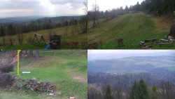 Sdružený snímek okolí chaty Myslivna