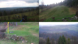 Sdružený snímek okolí chaty Myslivna