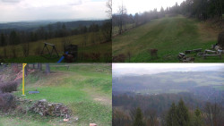 Sdružený snímek okolí chaty Myslivna