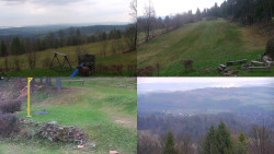 Sdružený snímek okolí chaty Myslivna