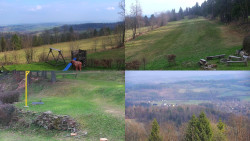 Sdružený snímek okolí chaty Myslivna