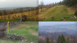 Sdružený snímek okolí chaty Myslivna