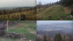 Sdružený snímek okolí chaty Myslivna