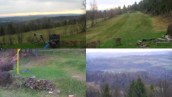 Sdružený snímek okolí chaty Myslivna