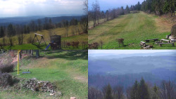 Sdružený snímek okolí chaty Myslivna