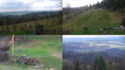 Sdružený snímek okolí chaty Myslivna