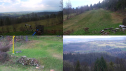 Sdružený snímek okolí chaty Myslivna