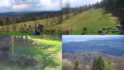 Sdružený snímek okolí chaty Myslivna