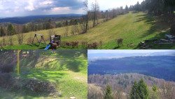 Sdružený snímek okolí chaty Myslivna