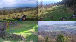 Sdružený snímek okolí chaty Myslivna