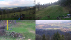 Sdružený snímek okolí chaty Myslivna