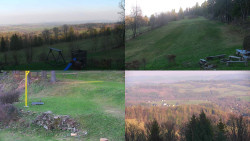 Sdružený snímek okolí chaty Myslivna