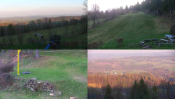 Sdružený snímek okolí chaty Myslivna