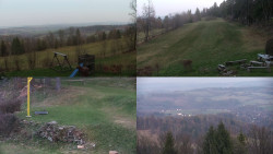 Sdružený snímek okolí chaty Myslivna