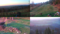 Sdružený snímek okolí chaty Myslivna