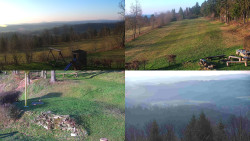 Sdružený snímek okolí chaty Myslivna