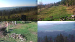 Sdružený snímek okolí chaty Myslivna