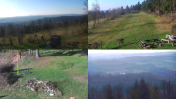 Sdružený snímek okolí chaty Myslivna