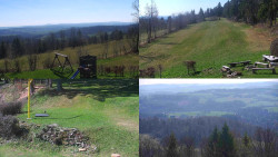 Sdružený snímek okolí chaty Myslivna