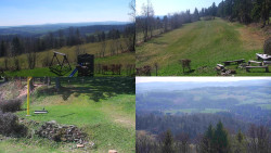 Sdružený snímek okolí chaty Myslivna