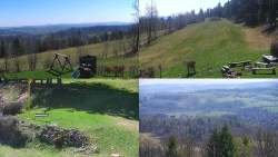 Sdružený snímek okolí chaty Myslivna