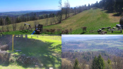 Sdružený snímek okolí chaty Myslivna