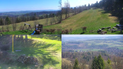 Sdružený snímek okolí chaty Myslivna