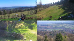 Sdružený snímek okolí chaty Myslivna