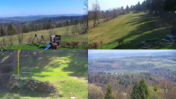 Sdružený snímek okolí chaty Myslivna