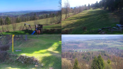 Sdružený snímek okolí chaty Myslivna