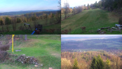 Sdružený snímek okolí chaty Myslivna