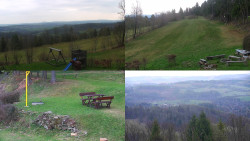 Sdružený snímek okolí chaty Myslivna