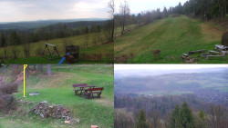 Sdružený snímek okolí chaty Myslivna