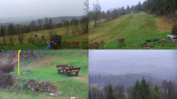 Sdružený snímek okolí chaty Myslivna